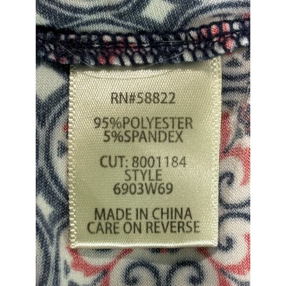 Max Studio Sleeveless Red White & Blue Geometric Print Dress S - Picture 5 of 10